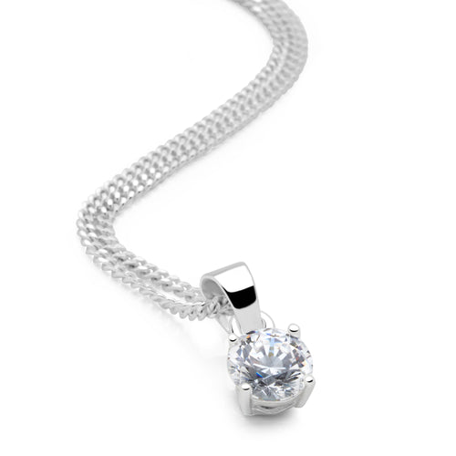 Sparkling Solitaire Pendant