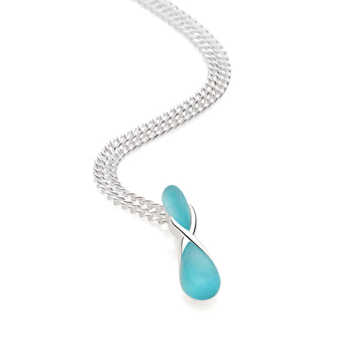 Cat's Eye Hourglass Pendant