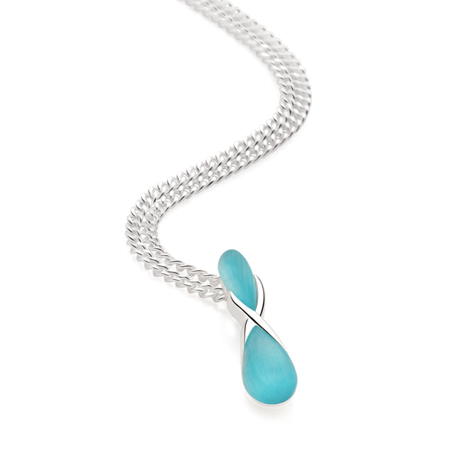 Cat's Eye Hourglass Pendant