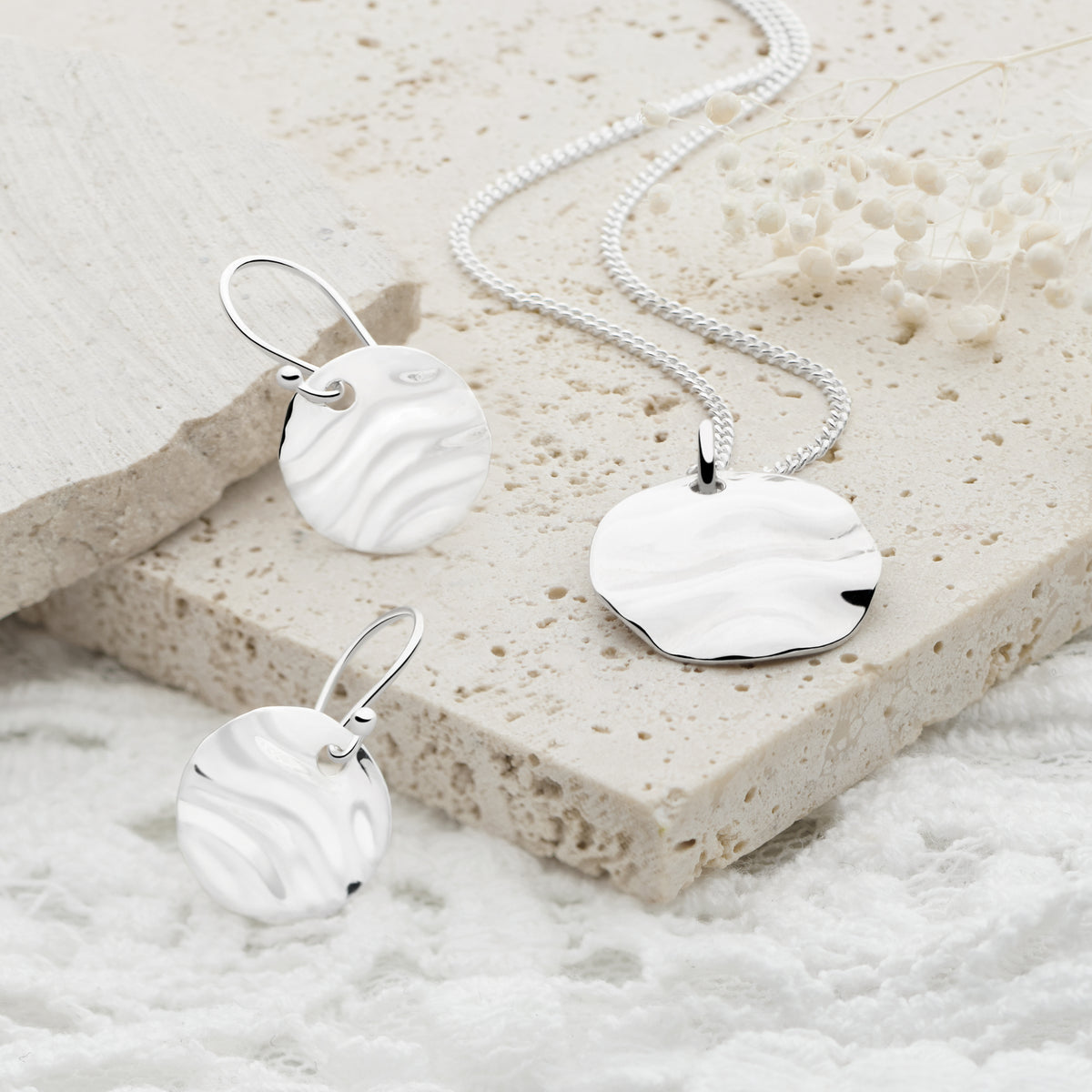 Moon Lodge Ripple Ripple Moon Pendant – Silver by Mail