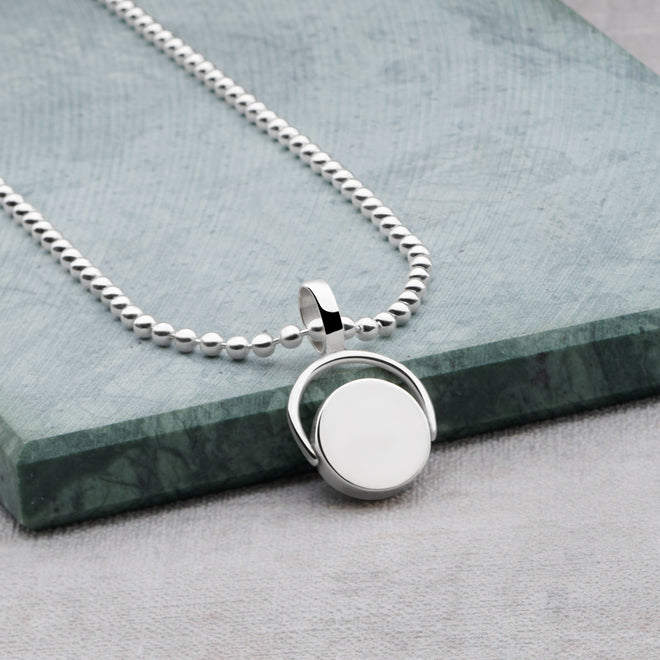 Silver Sinner Pendant 65cm Ball Chain