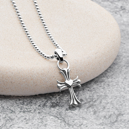 Cross Pendant 65cm Ball Chain