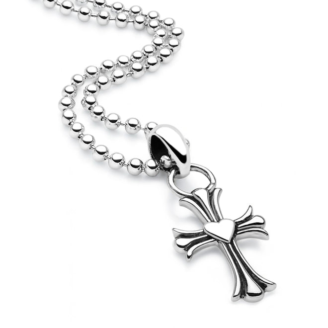 Cross Pendant 65cm Ball Chain