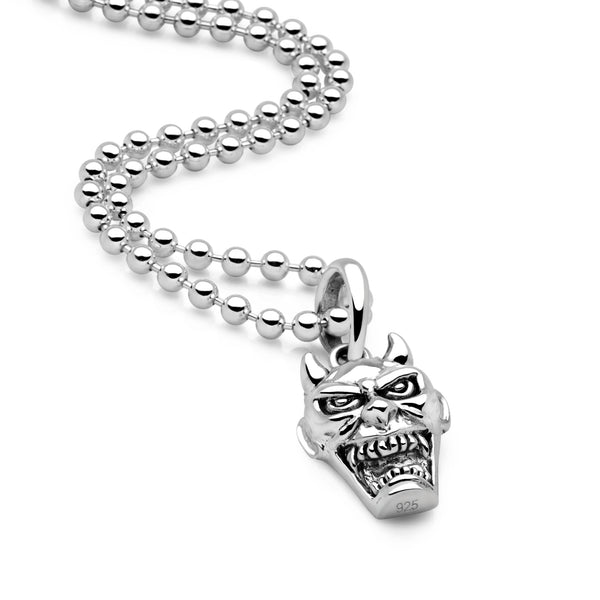 Devil Pendant 65cm Ball Chain – Silver by Mail