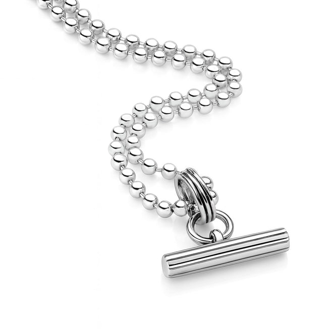 Striped T-Bar Pendant 65cm Ball Chain