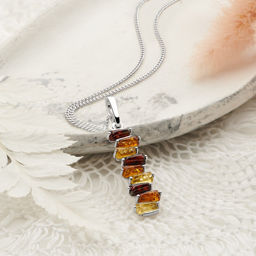 Amber Cascade Pendant