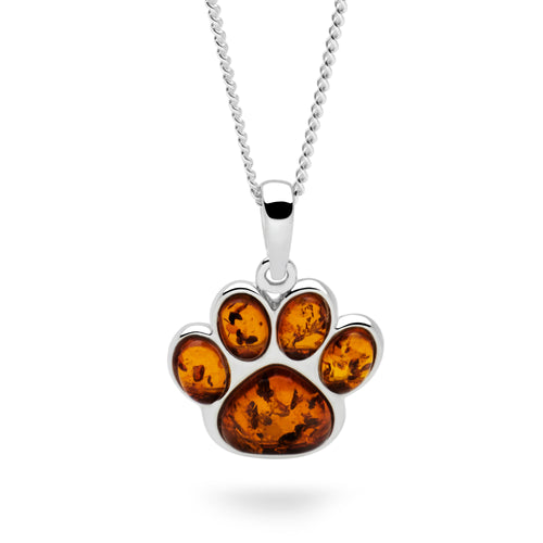 Amber Paw Pendant