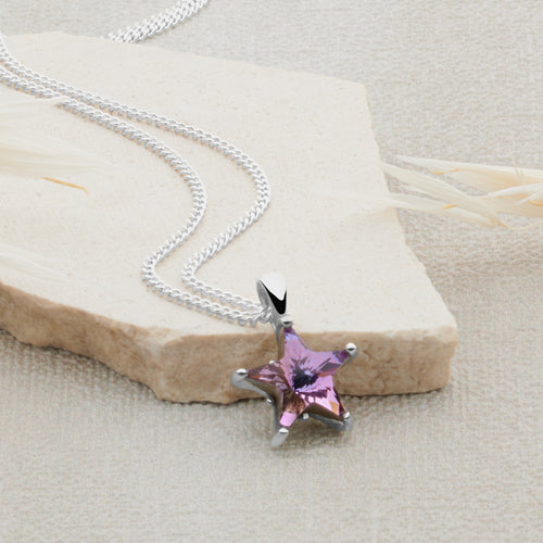 Pink/Blue Star Pendant