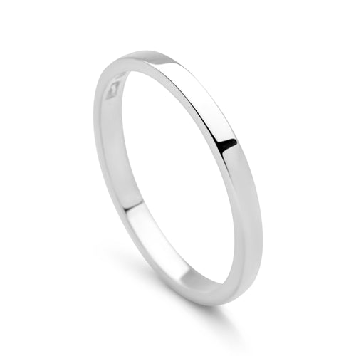 Flat Silver Band Ring