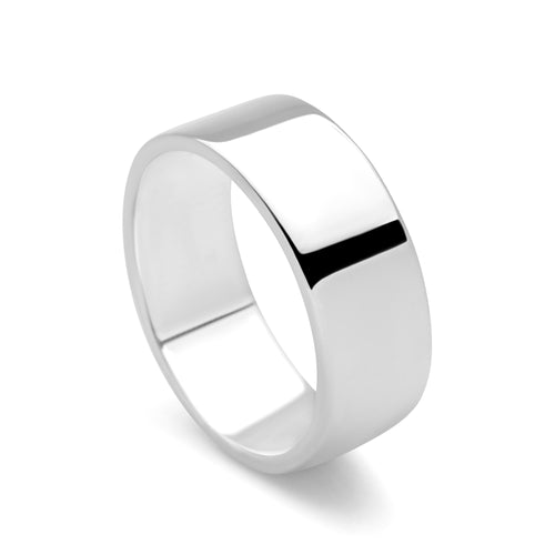 Flat Silver Band Ring
