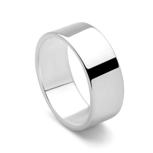 Flat Silver Band Ring