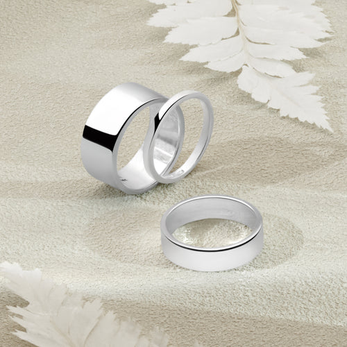 Flat Silver Band Ring