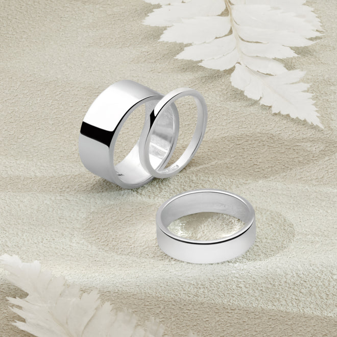 Flat Silver Band Ring