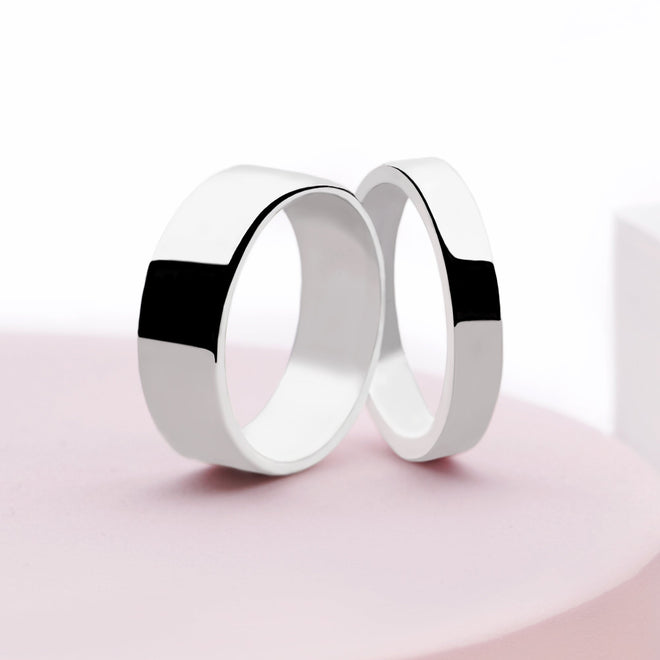 Flat Silver Band Ring