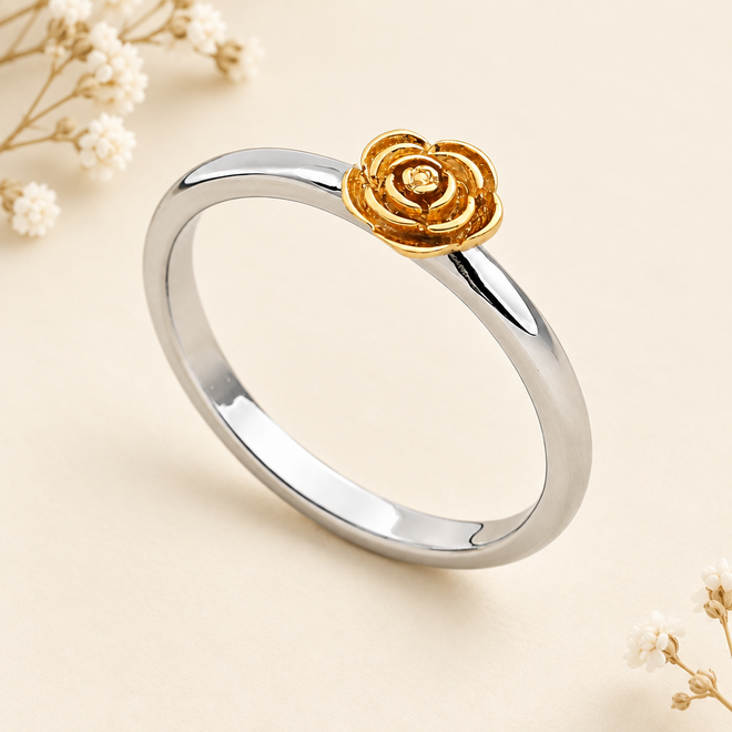 Gold Rose Stack Ring