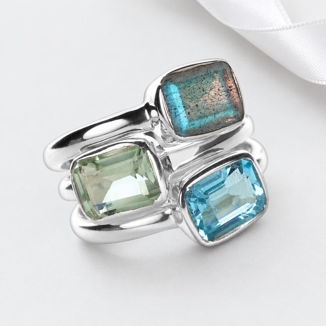 Bally Stack Rings (Set of 3)