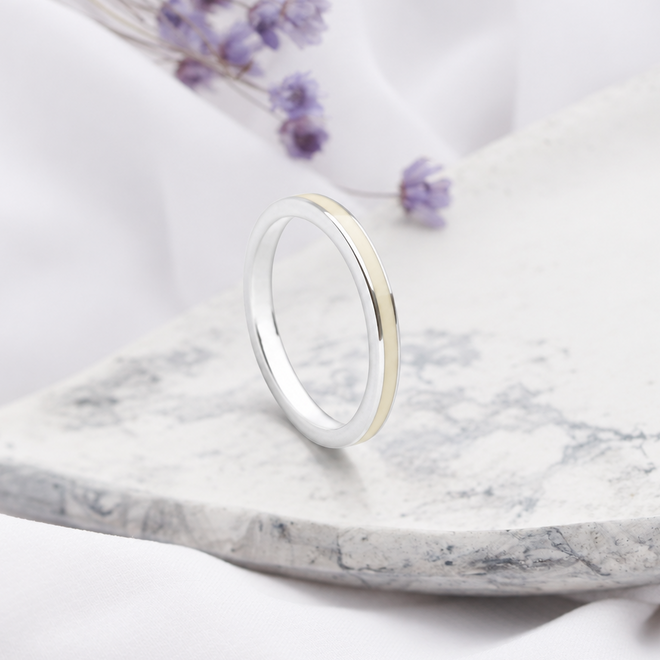 Cream Stack Ring