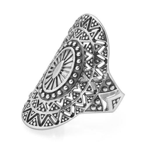 Silver Mandala Ring