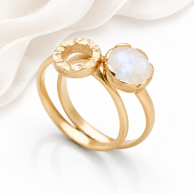 Havana Rings (Set of 2) Gold Plated K