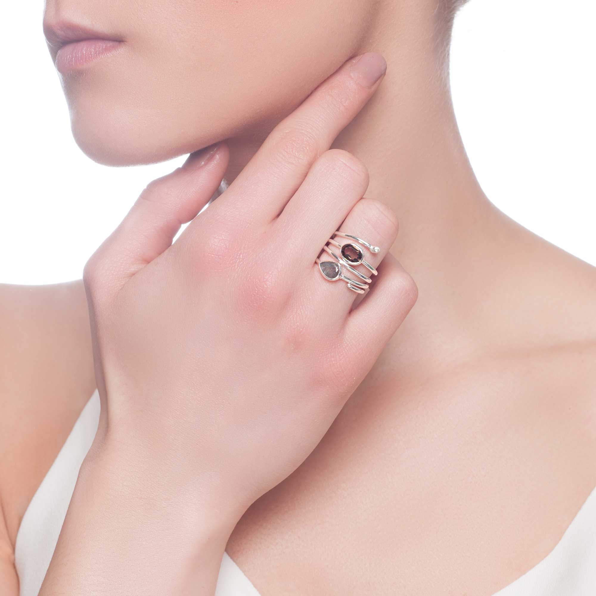 Moonlight Shimmer Ring Silver by Mail