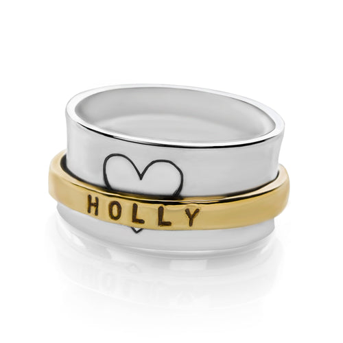 Personalised Love Spin Ring