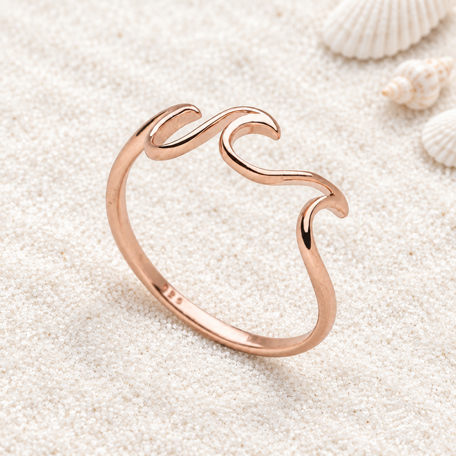 Sunset Waves Ring