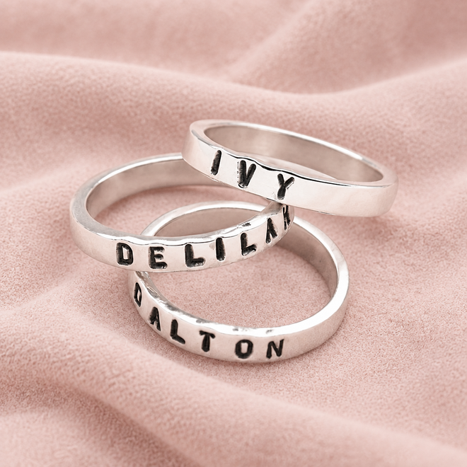 Personalised Flat Band Ring