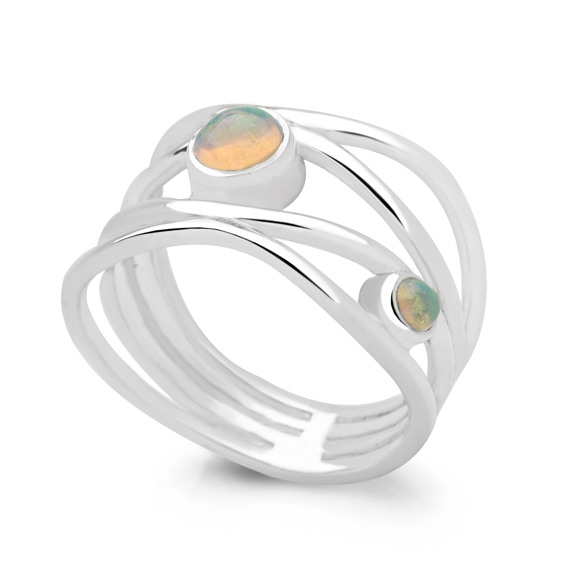 Opal Waves Ring – Silver by Mail