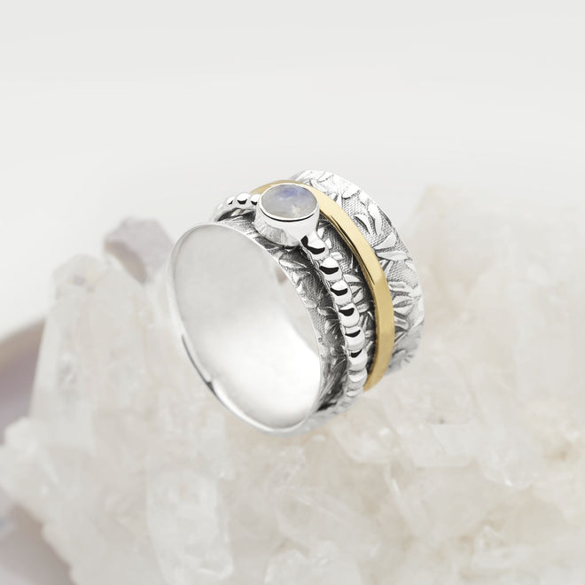 Moonstone Spin Ring