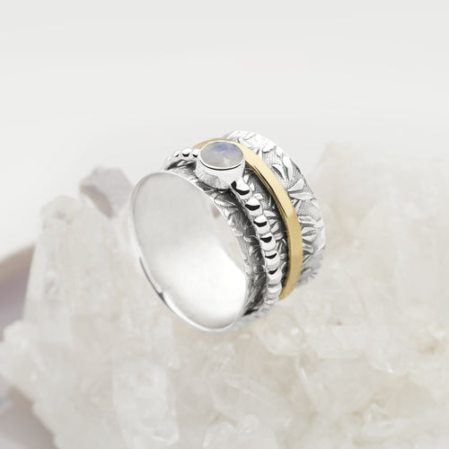 Moonstone Spin Ring
