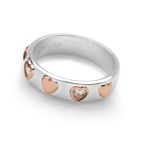 5 Of Hearts Ring