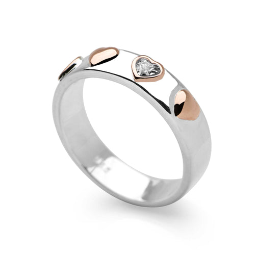 5 Of Hearts Ring