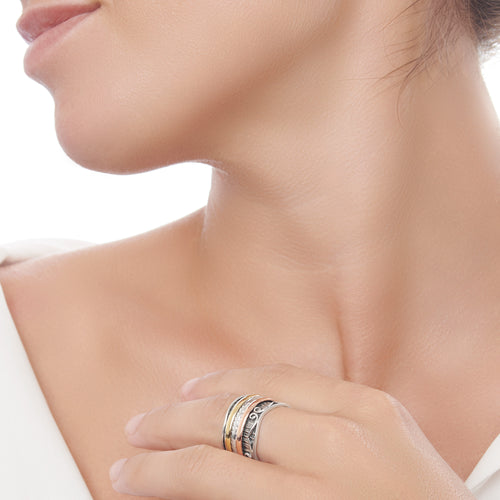 Sunset Waves Spin Ring