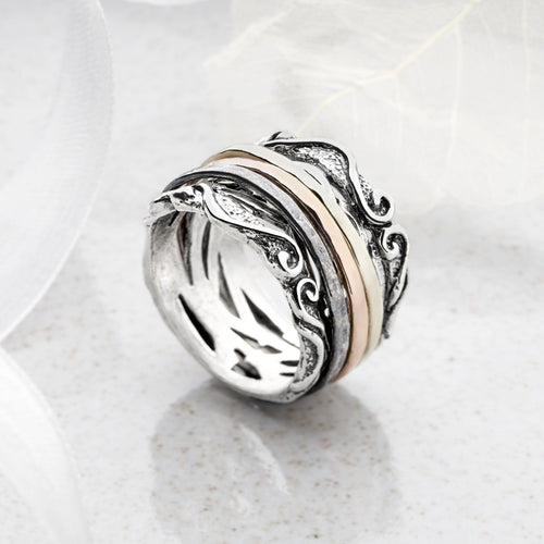 Evening Rose Spin Ring