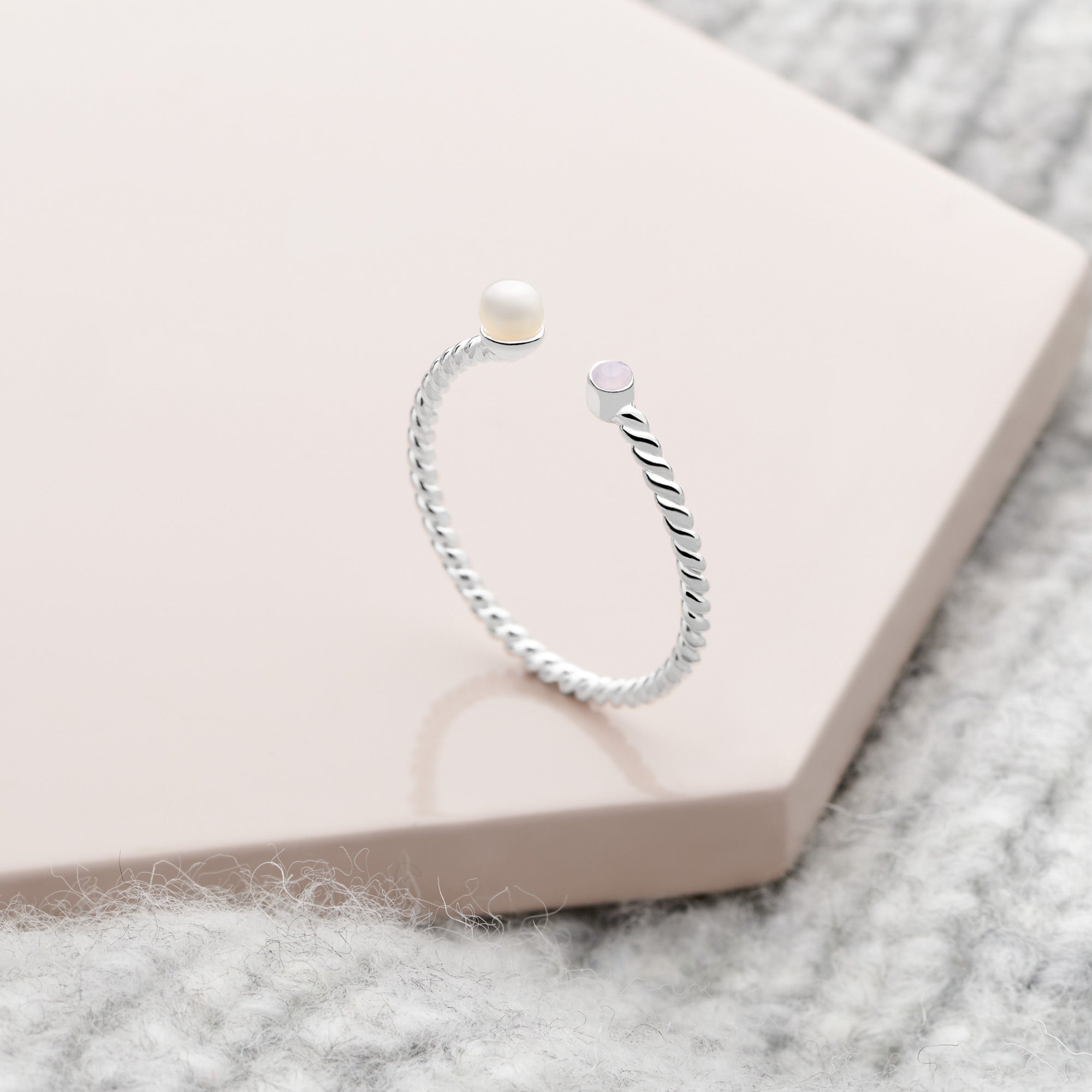 Pearl Dust Stack Ring | Stacking Jewellery | R2210 – Silver by Mail