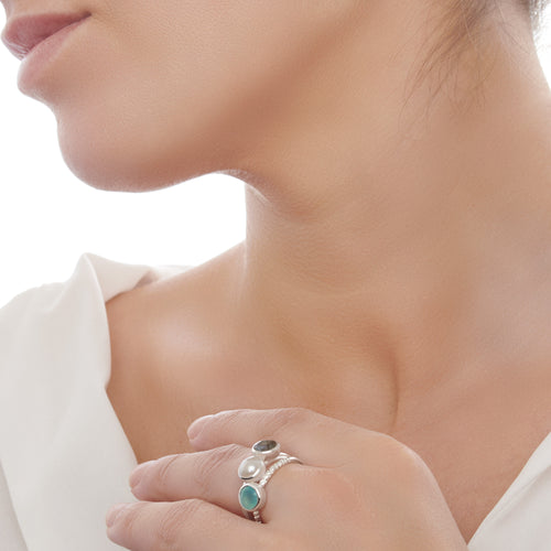 Ocean Bounty Ring (Paraiba Onyx)