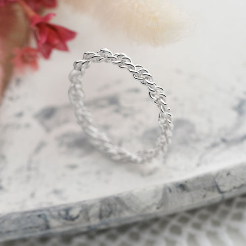 Rope Wrap Ring – Silver by Mail