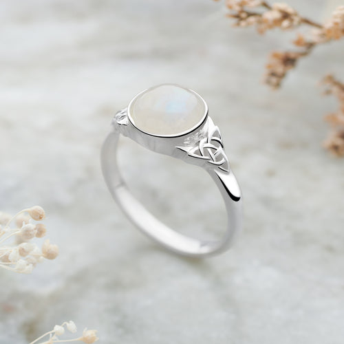 Mystic Moonstone Ring – Silver by Mail