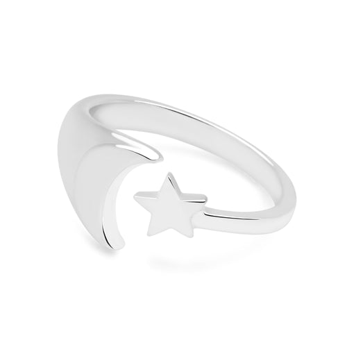 Moon & Star Ring (Adjustable)