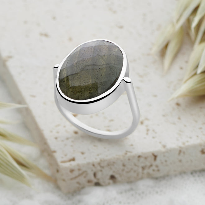 Labradorite Glow Ring