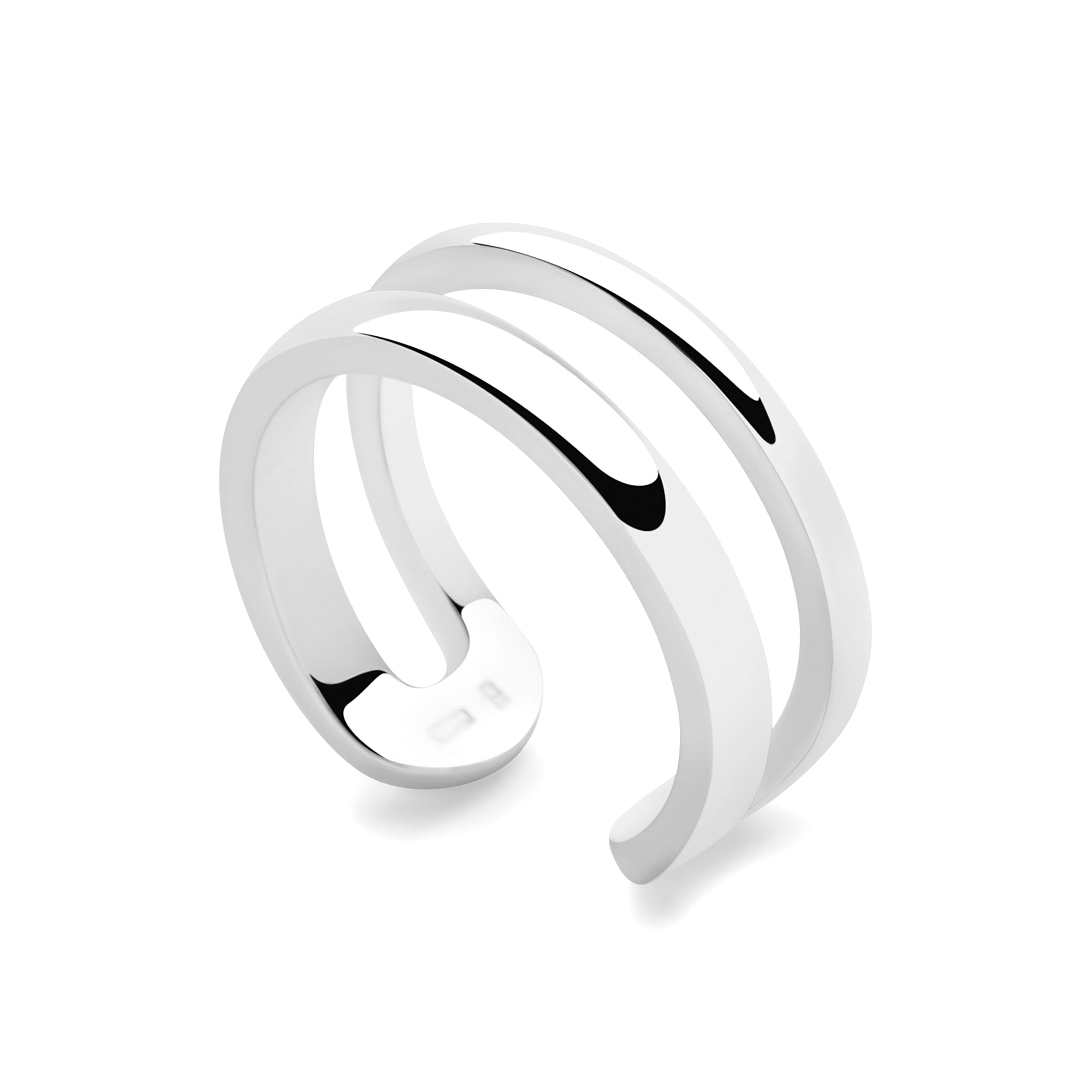 Double Band Ring – Silver by Mail