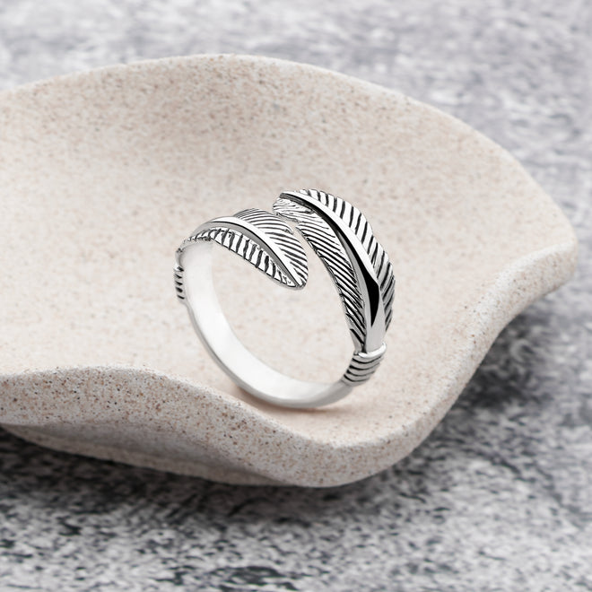 Guardian Feather Wrap Ring