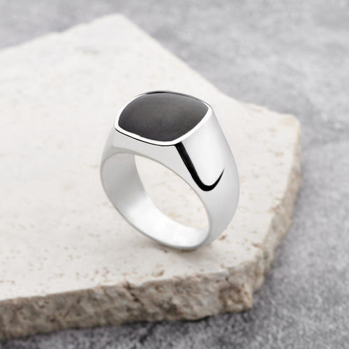 Classic Black Signet Ring