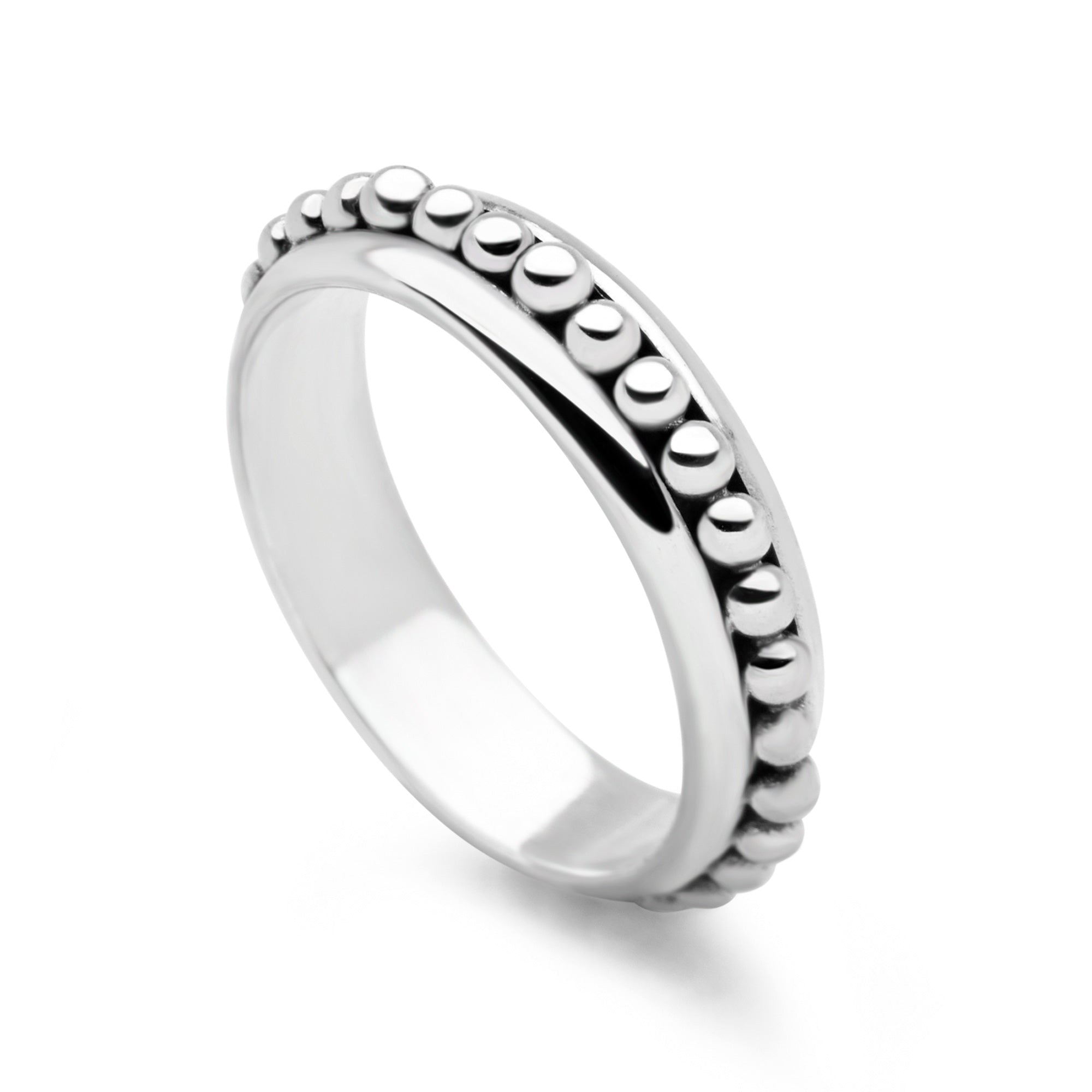Indonesian Silver Rings Song Of Creation Elegant Sandblasted Silver