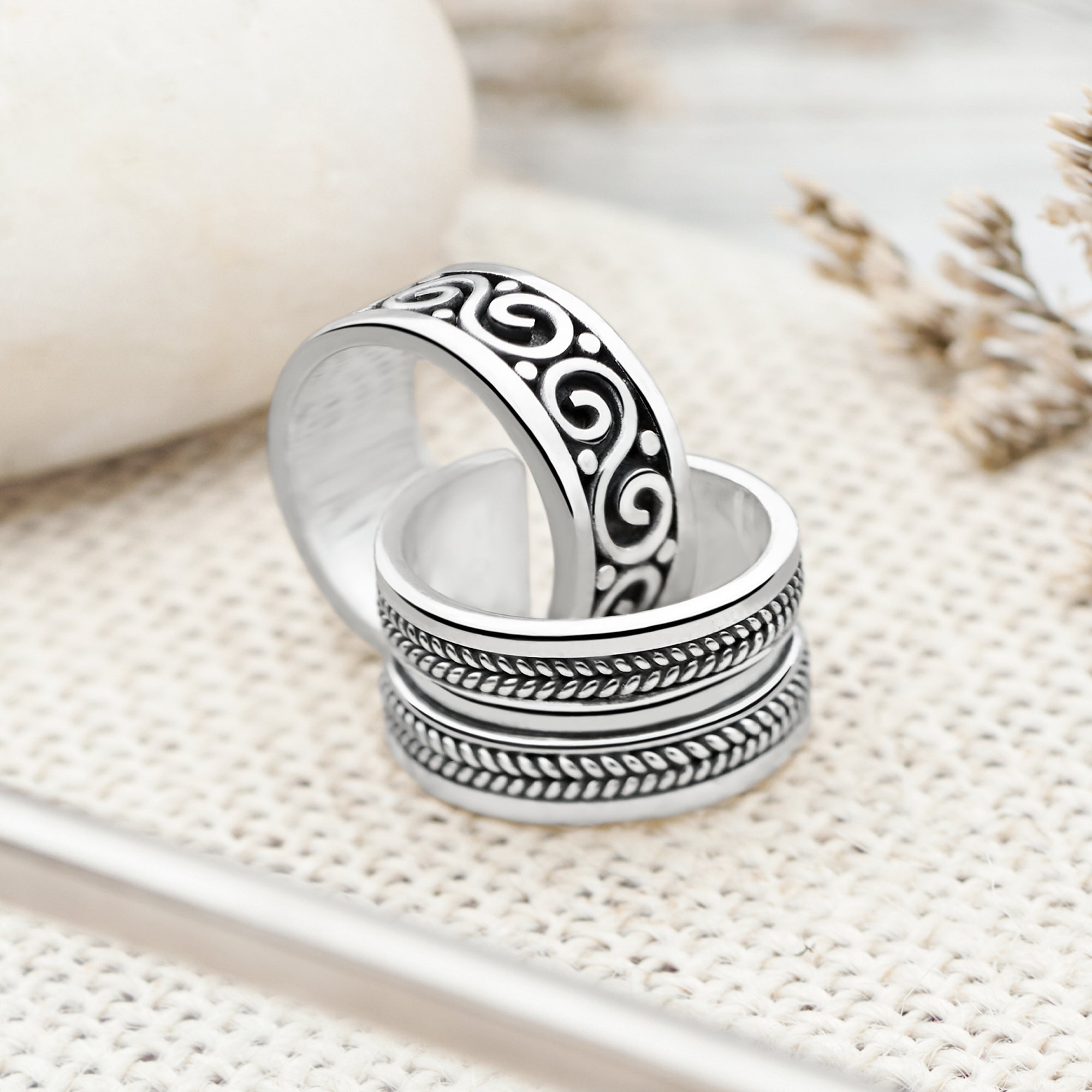 Wholesale Sterling Silver Double Line Dot Toe Ring | Safasilver