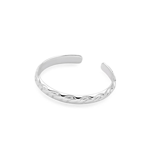 Silver Riptide Toe Ring