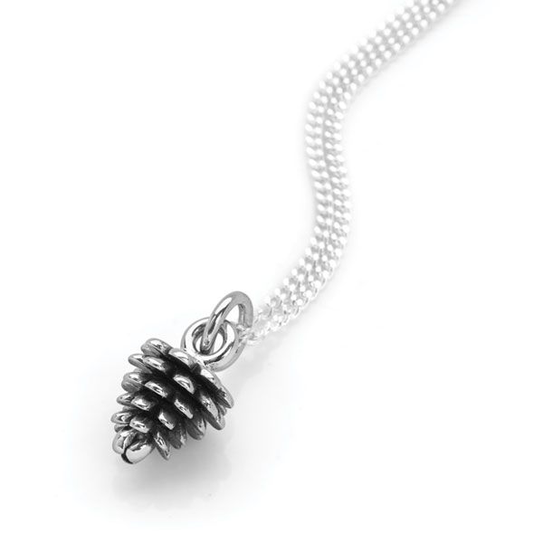 Silver Pine Cone Pendant