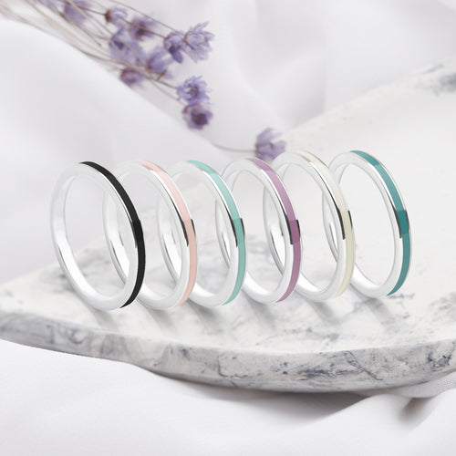 Petrol Blue Stack Ring