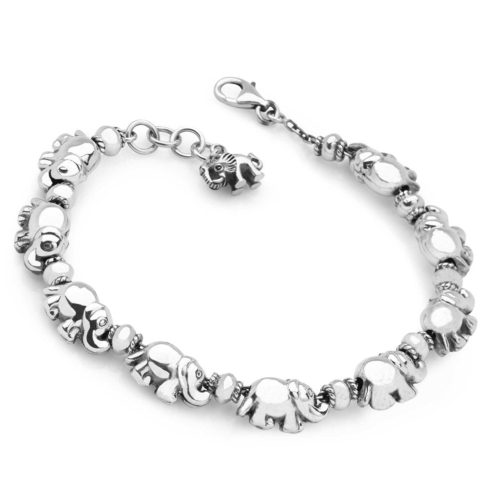 Jewellery gift set, Silver stack bracelet & ring, Elephant charm – My  Silver Wish