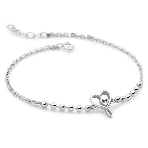 Mother and Daughter Bracelet – Silver by Mail